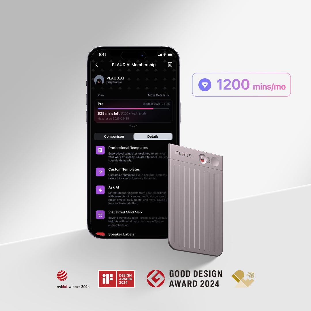 Plaud Note & AI Annual Pro Plan