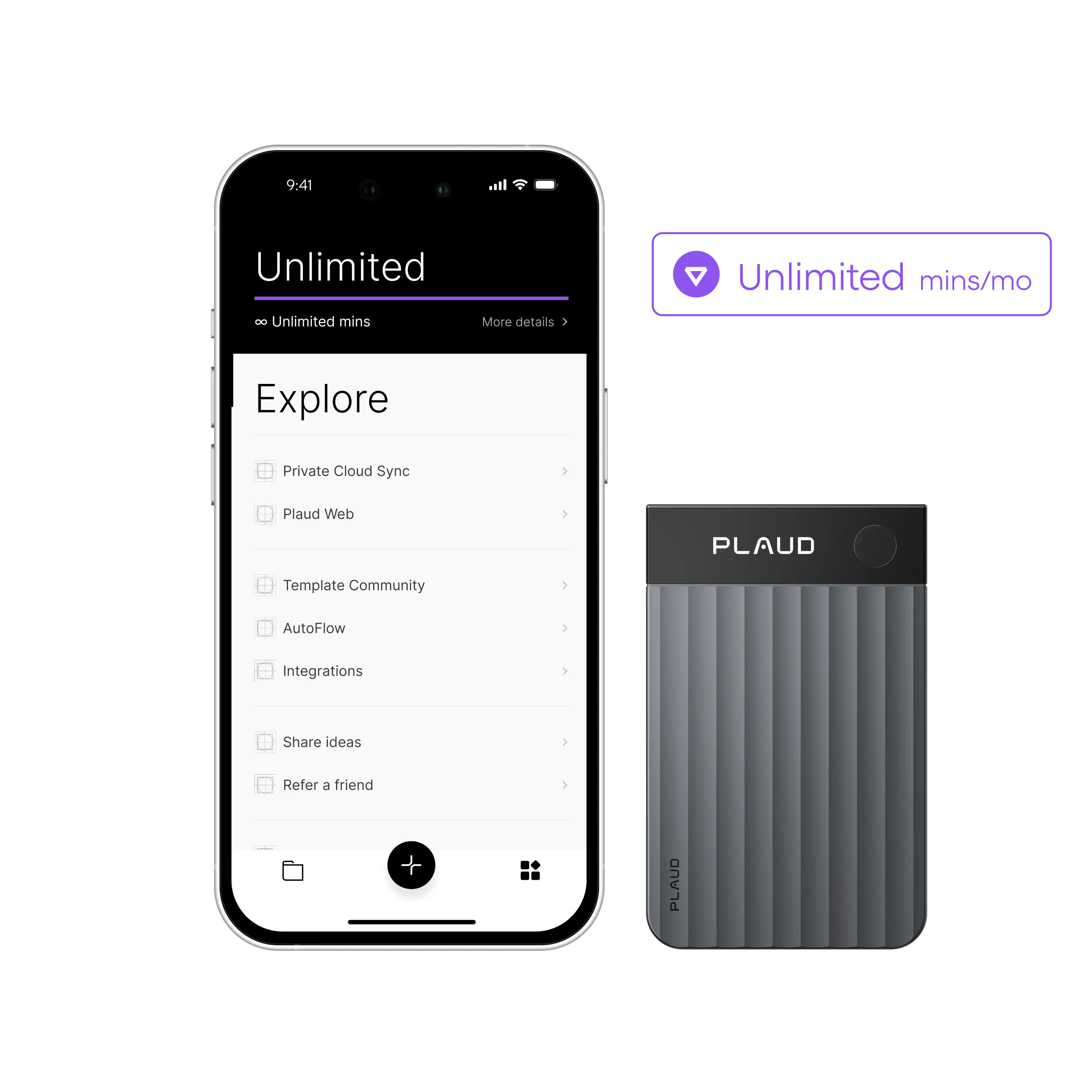 Plaud Note Pro & Al Annual Unlimited Plan