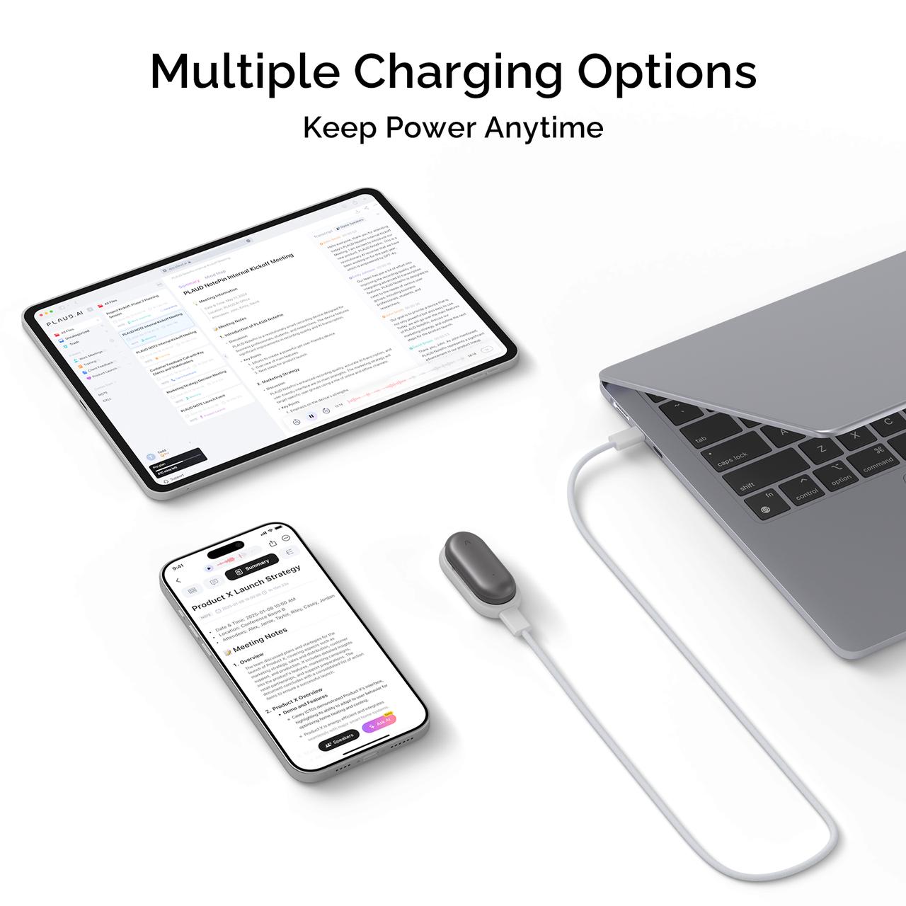 Charging Kit for Plaud NotePin｜Plaud NotePin S
