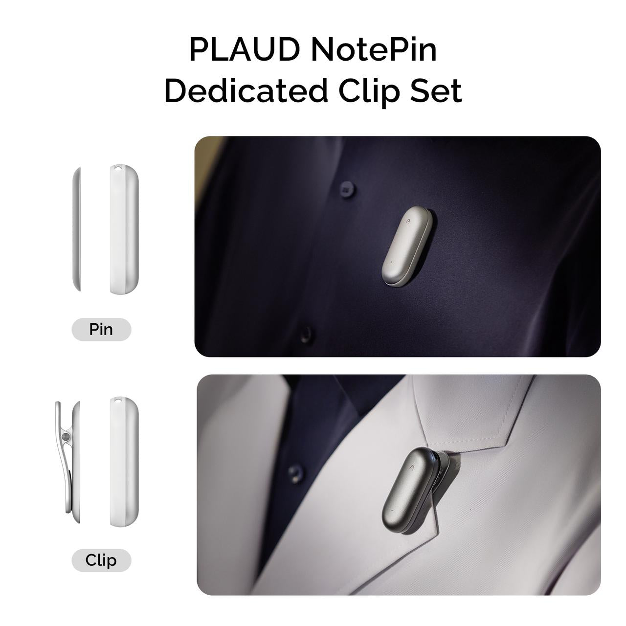 Clip & Magnetic Pin for Plaud NotePin｜Plaud NotePin S