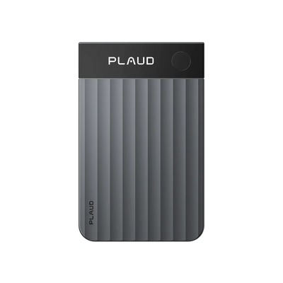 Plaud Note Pro AI voice recorder device in stylish gray for recording meetings, phone calls and transcribing conversations