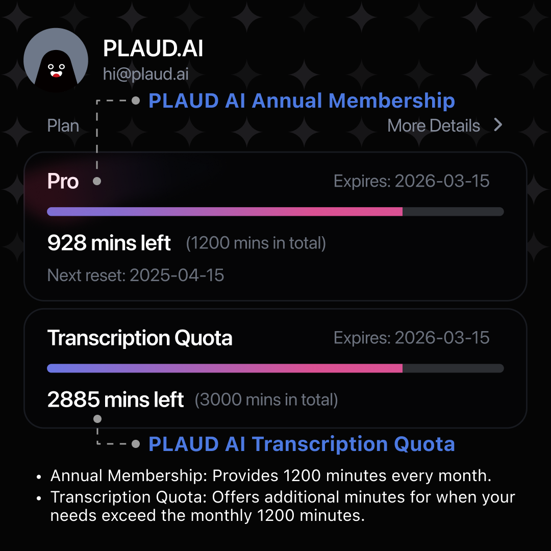 Plaud Intelligence Add-On Extension (3,000 mins)